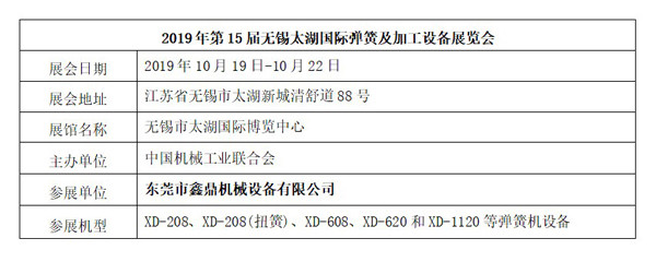 2019第15届无锡太湖国际弹簧及加工设备展览会(2)